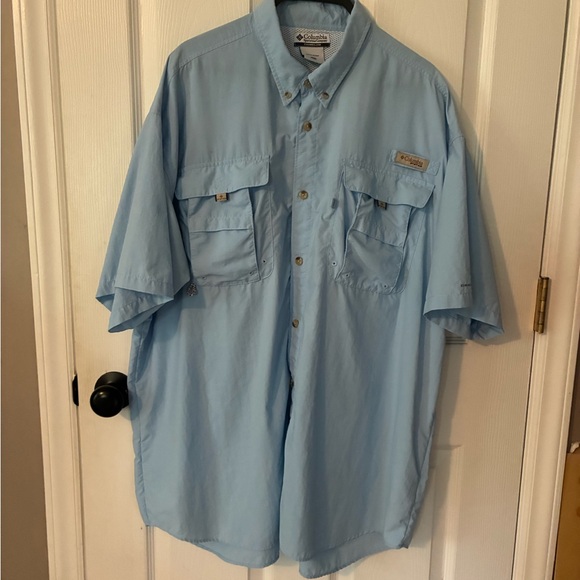 Columbia Bahama Light Blue PFG Short-sleeve Shirt Sz XL - Picture 5 of 7